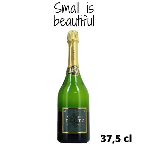Halbe Champagnerflasche Deutz Brut Classic 37,5cl, Vorderansicht