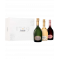 RUINART Champagner Geschenkset 3 Flaschen, “R” de Ruinart, Blanc De Blancs, Brut Rosé