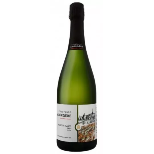 Champagner-Flasche A. Bergère Soléra Blanc de Blancs Brut, Vorderansicht