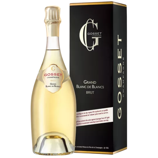 Champagnerflasche Gosset Grand Blanc de Blancs Brut Magnum 1,5L, Vorderansicht
