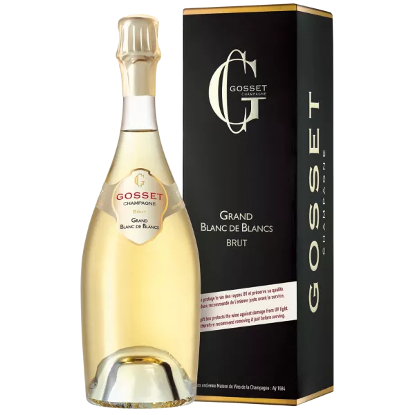 Champagnerflasche Gosset Grand Blanc de Blancs Brut Magnum 1,5L, Vorderansicht