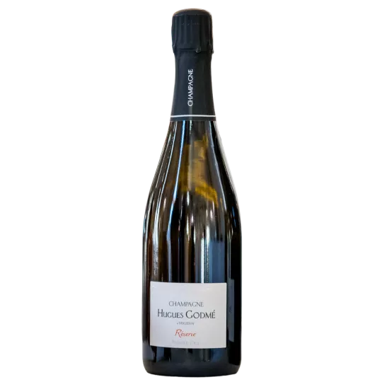 Flasche Champagne Hugues Godmé Brut Réserve, Symbol für Eleganz