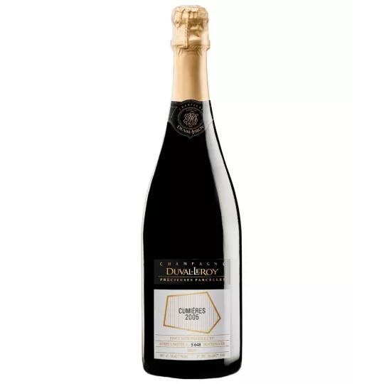 Champagnerflasche Duval-Leroy Cumières Bio Jahrgang 2005, Vorderansicht