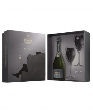 Champagner-Geschenkset CHARLES HEIDSIECK Brut Réserve mit 2 Champagnerflöten