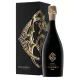Champagnerflasche Gosset Célébris Jahrgang 2008 Brut, von vorne gesehen, schwarzes und goldenes Etikett