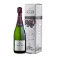 Flasche Champagne Lallier Blanc de Noirs Brut Grand Cru 75cl, weißes Etikett, mit illustriertem Etui.
