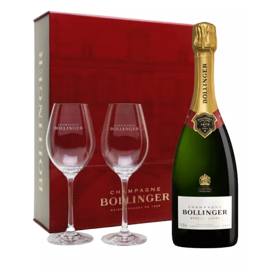 BOLLINGER Spécial Cuvée Champagner-Geschenkset mit 2 Gläsern
