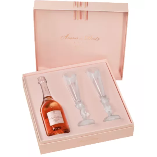 DEUTZ Amour De Deutz Rosé 2013 Champagner-Geschenkset mit 2 Gläsern