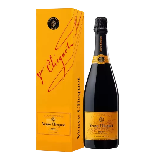 Flasche VEUVE CLICQUOT Champagne Reserve Cuvee mit Etui