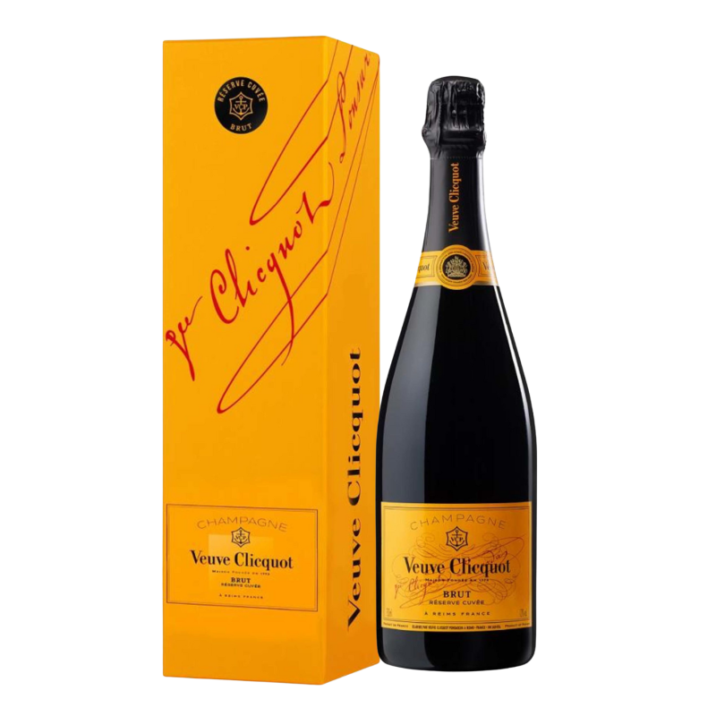 Champagner VEUVE CLICQUOT Yellow label mit Etui