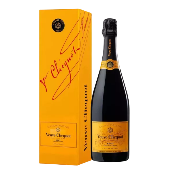 Flasche VEUVE CLICQUOT Champagne Reserve Cuvee mit Etui