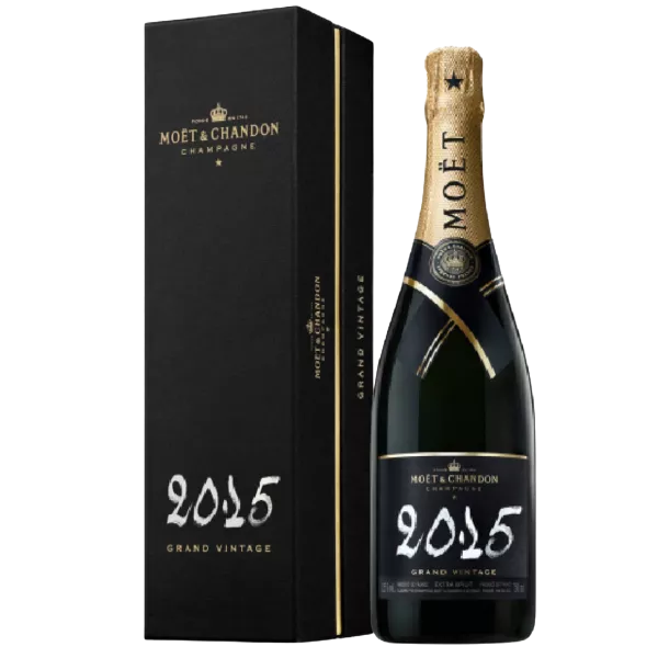 Moët & Chandon Grand Vintage 2015 Champagner mit Etui - Elegante Flasche
