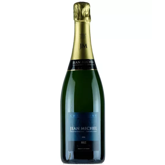 Champagnerflasche Jean Michel Blanc de Meunier Jahrgang 2018, Vorderansicht