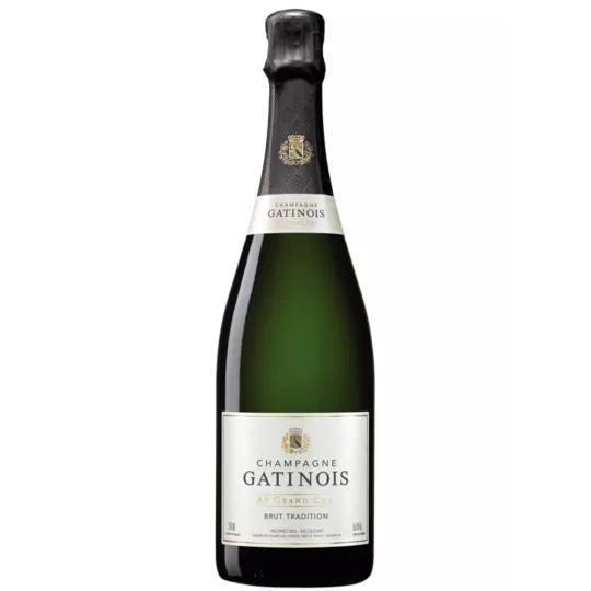 GATINOIS Brut Nature Champagnerflasche - Elegantes und natürliches Etikett.