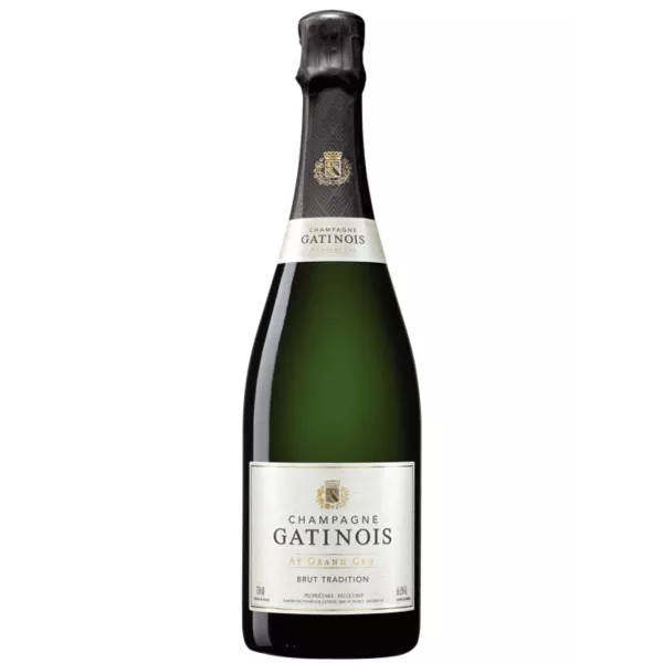 GATINOIS Brut Nature Champagnerflasche - Elegantes und natürliches Etikett.