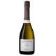 Magnumflasche Champagner William Saintot Prestige, 1,5L Flasche, weißes Etikett, goldene Kapsel, Vorderansicht