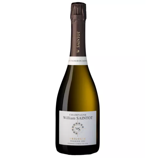 Eine prickelnde Flasche WILLIAM SAINTOT Trilogy Champagner, Symbol für Exzellenz