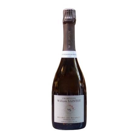 Flasche William Saintot Blanc de Blancs Champagner, eine prickelnde Symphonie der Aromen.