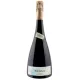 Champagnerflasche William Saintot La Tortelue, weißes Etikett, goldene Kapsel, Vorderansicht