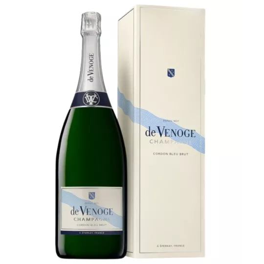 De Venoge Brut Cordon Bleu Magnum Champagnerflasche 1,5L, Vorderansicht