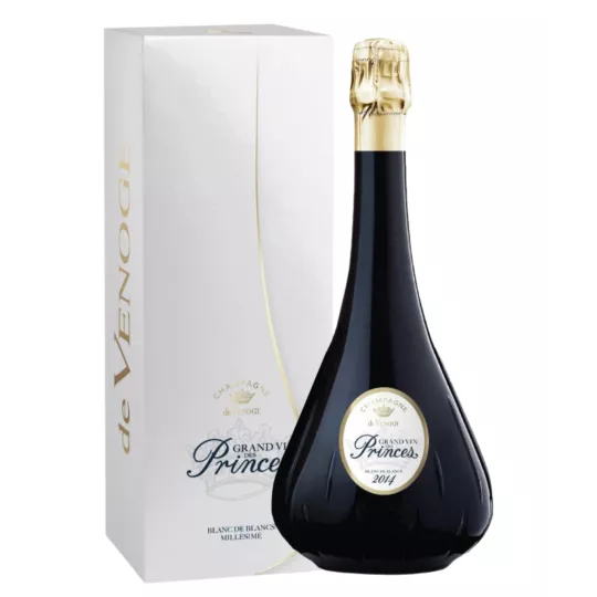 Champagnerflasche De Venoge Grand Vin des Princes Blanc de Blancs 2014, Vorderansicht