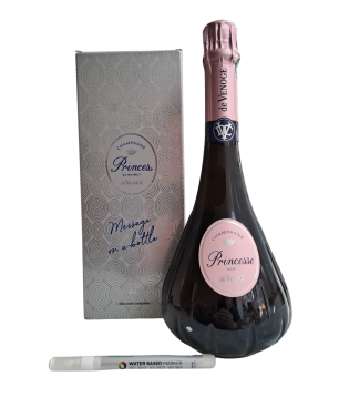 Champagner De Venoge Princesse Rose Message in a bottle
