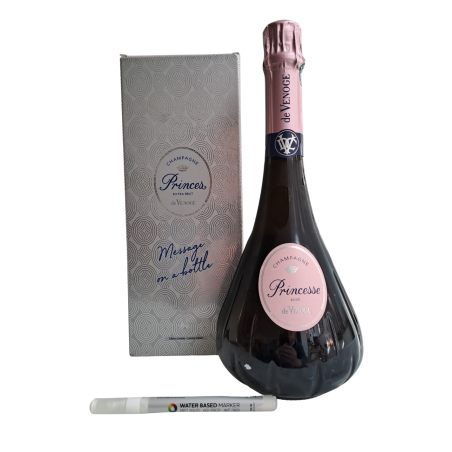Champagner De Venoge Princesse Rose Message in a bottle