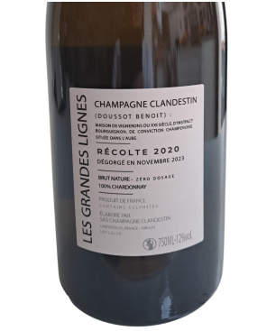 Clandestin Les Grandes Lignes 2020 Champagner label