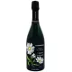 Champagnerflasche Baron Dauvergne Fine Fleur Blanc de Noirs im Magnumformat, florales Etikett, Vorderansicht.