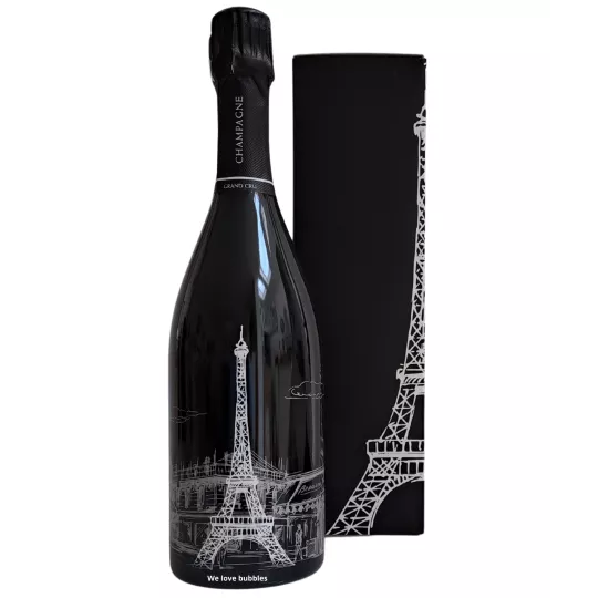 Flasche Champagner Baron Dauvergne Cuvée Parisienne Blanc de Noirs im Etui, aus dem Terroir von Bouzy