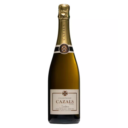 Champagnerflasche Claude Cazals Soléra Blanc de Blancs, Grand Cru, Vorderansicht