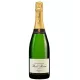 Champagnerflasche Paul Bara Brut Réserve, weißes und goldenes Etikett, Vorderansicht
