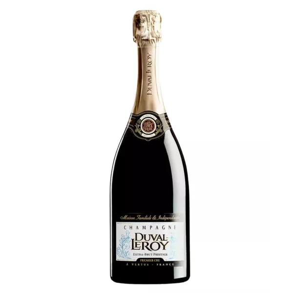 Champagnerflasche Duval-Leroy Extra-Brut Prestige Premier Cru, Vorderansicht