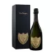 Champagnerflasche Dom Pérignon Jahrgang 2015, Vorderansicht mit goldenem Etikett