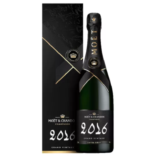 Champagnerflasche Moët & Chandon Grand Vintage 2016, Vorderansicht