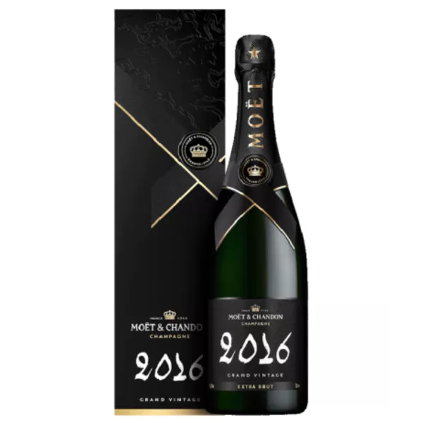 Champagnerflasche Moët & Chandon Grand Vintage 2016, Vorderansicht