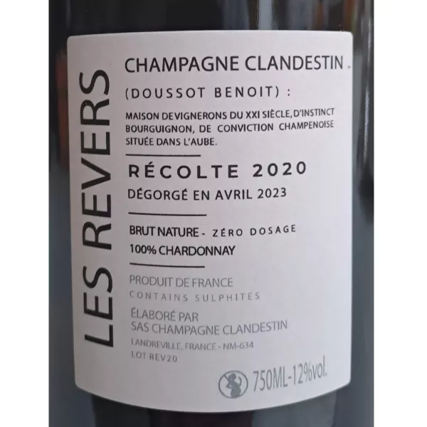 Clandestin Les Revers Champagner