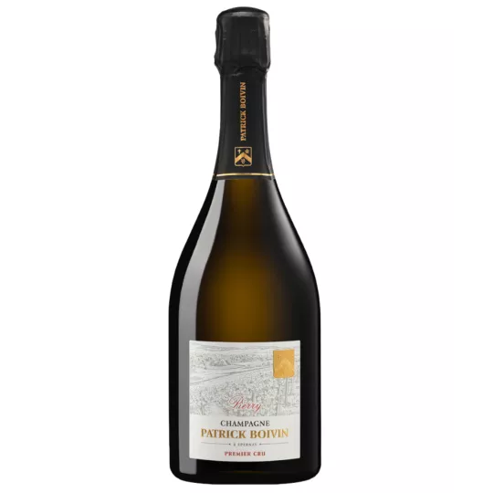 Champagnerflasche Patrick Boivin Millésimé 2020, Vorderansicht, sichtbares Etikett