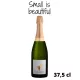 Halbe Flasche Champagne Jean de La Fontaine L'Éloquente Brut, Vorderansicht vor neutralem Hintergrund