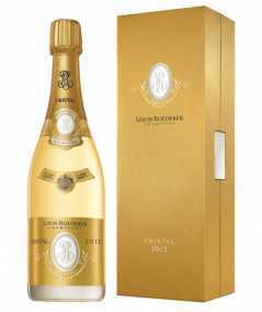 Champagnerflasche Cristal Roederer Jahrgang 2016 - goldene Luxusschatulle