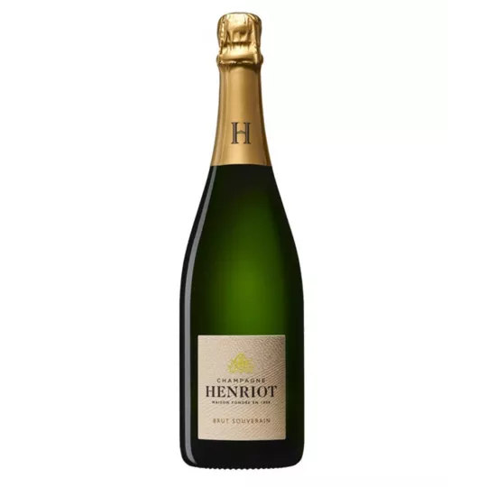 Flasche Champagner Henriot Brut Souverain - Assemblage aus Pinot Noir, Chardonnay, Meunier