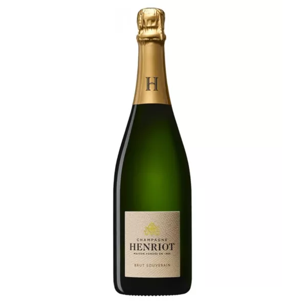 Flasche Champagner Henriot Brut Souverain - Assemblage aus Pinot Noir, Chardonnay, Meunier