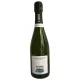 Flasche Champagner R.Faivre Les Reflets du Clocher Extra Brut, weiß-schwarzes Etikett, 750 ml.