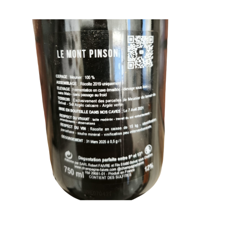 Champagner R. Faivre Le Mont Pinson
