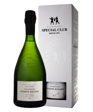 Flasche Champagner Nominé Renard Spécial Club Millésime 2017 - Originaletikett und -schatulle