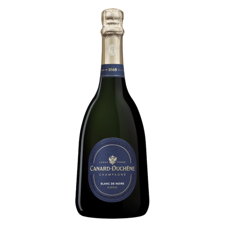 Flasche Canard-Duchêne Blanc de Noirs Iconic Champagner - Cuvée aus 100 % Pinot Noir aus der Montagne de Reims