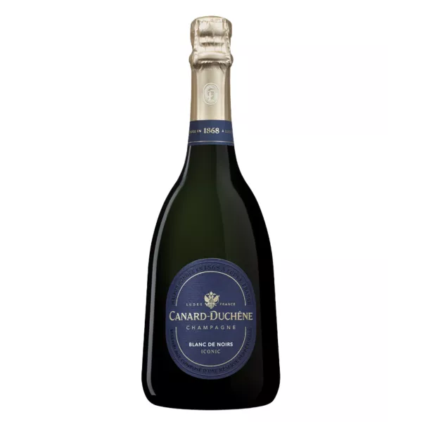 Flasche Canard-Duchêne Blanc de Noirs Iconic Champagner - Cuvée aus 100 % Pinot Noir aus der Montagne de Reims