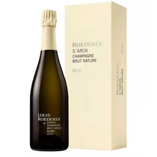 Champagnerflasche Louis Roederer Brut Nature 2018 by Philippe Starck - Null-Dosierungs-Jahrgangsedition.