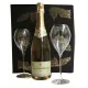 Coffret champagne Blanc de blancs Voirin-Desmoulin avec 2 flûtes Lehmann