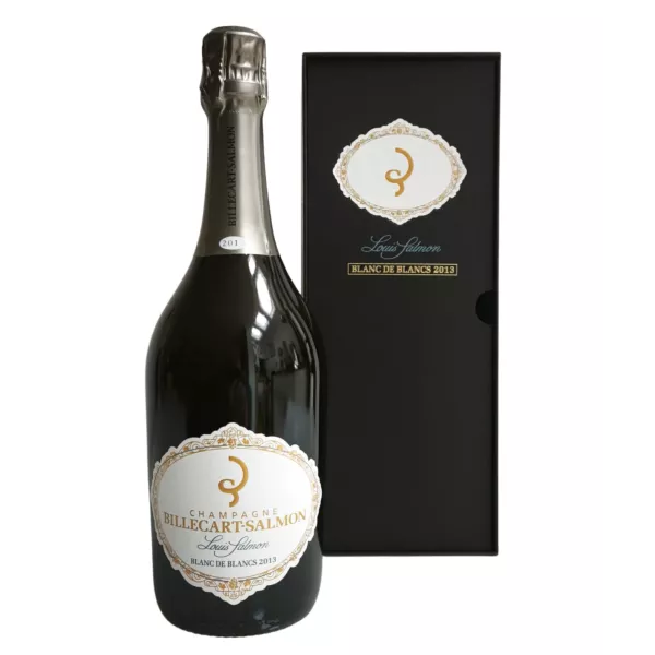Flasche Champagner Billecart-Salmon Louis Salmon 2013 Blanc de Blancs Jahrgangswein.